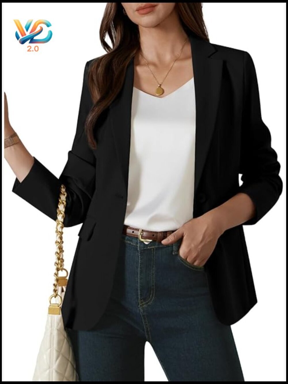 Women's Blazer Business Casual Polyester Blend Regular Fit Long Sleeve